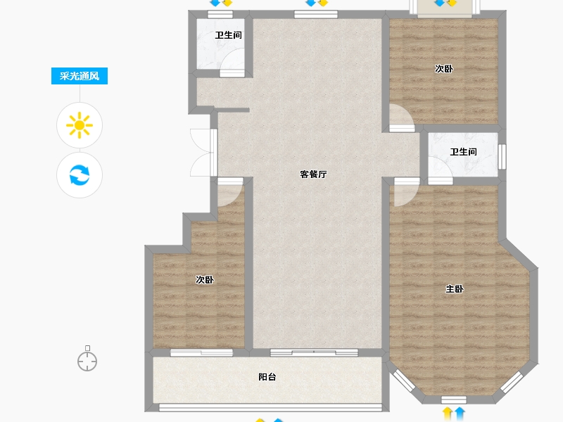 陕西省-汉中市-牧河明珠-114.29-户型库-采光通风