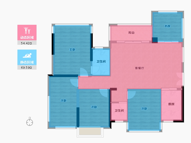 广西壮族自治区-崇左市-阳光珑悦府-112.48-户型库-动静分区