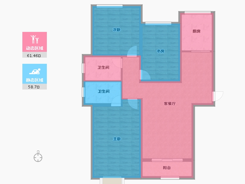 河北省-衡水市-隆江华府-107.99-户型库-动静分区