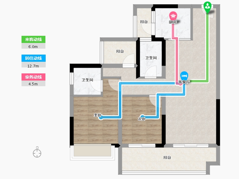 广东省-河源市-碧桂园凤凰台-78.14-户型库-动静线