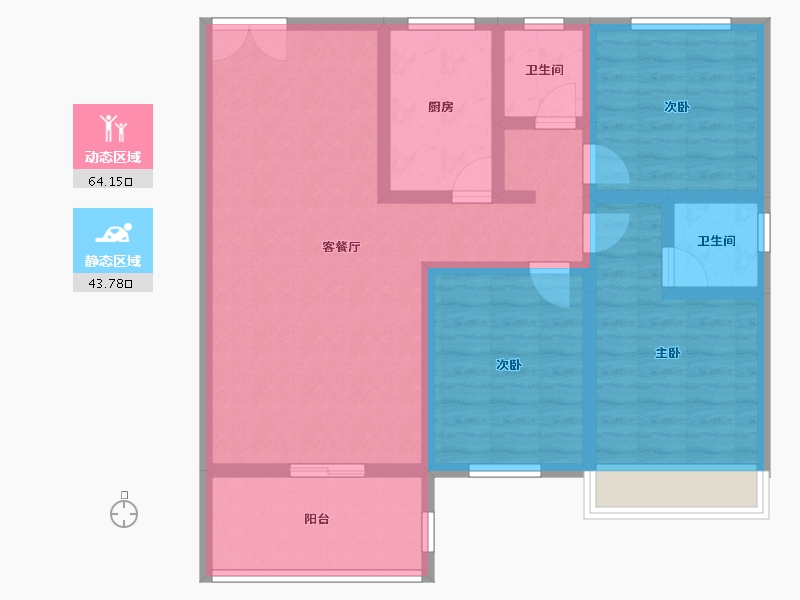 青海省-海东市-壹悦府-95.51-户型库-动静分区