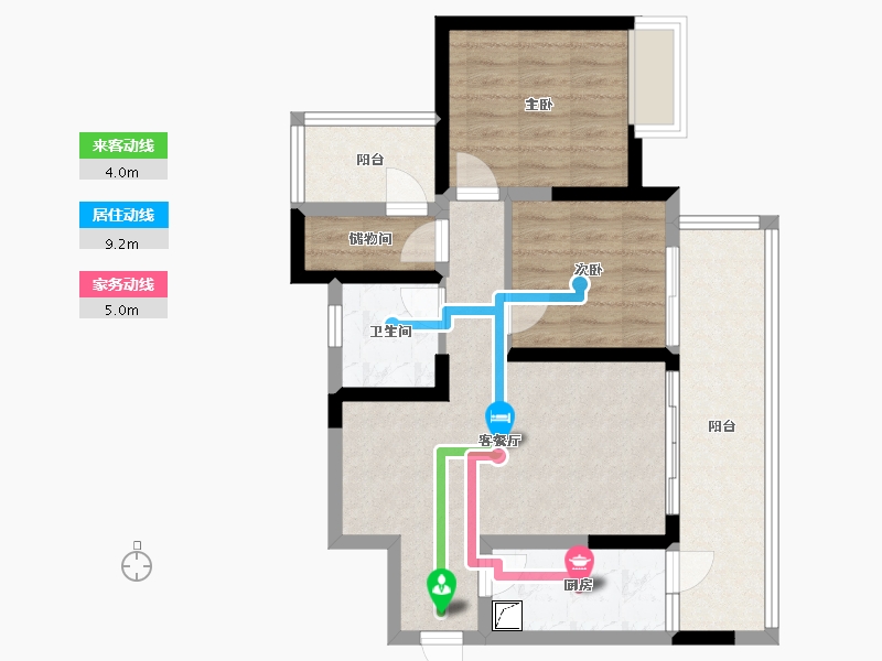 四川省-成都市-百悦142二期-71.11-户型库-动静线