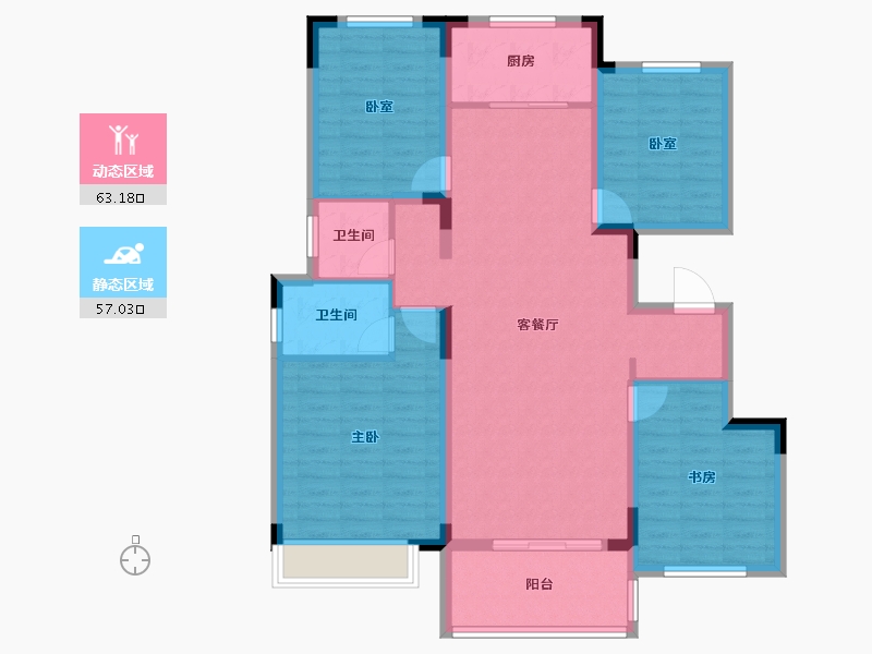 河南省-商丘市-臻茂府-108.07-户型库-动静分区