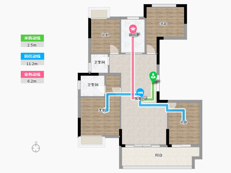 江西省-赣州市-星州润达九玺-105.94-户型库-动静线