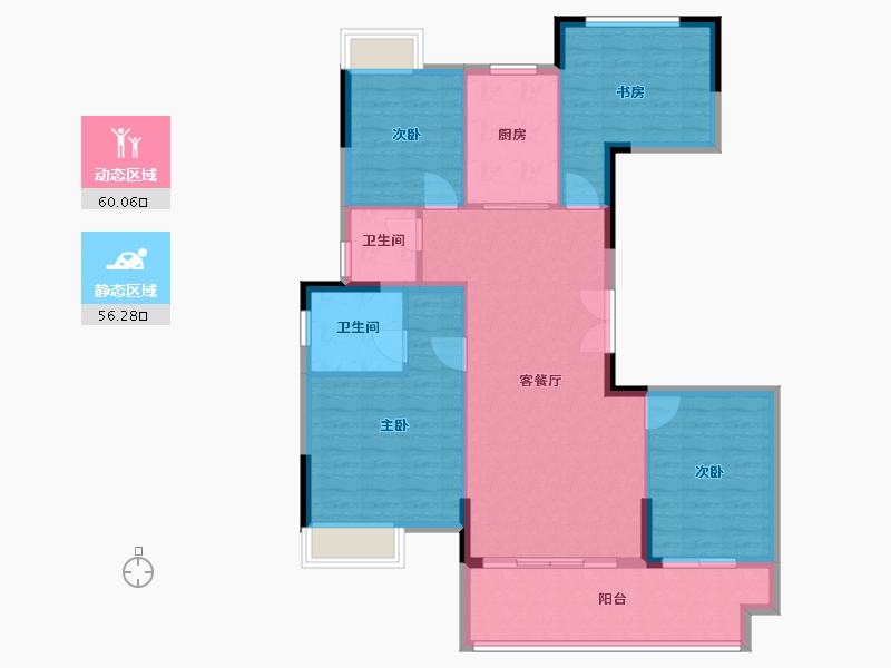 江西省-赣州市-星州润达九玺-105.94-户型库-动静分区