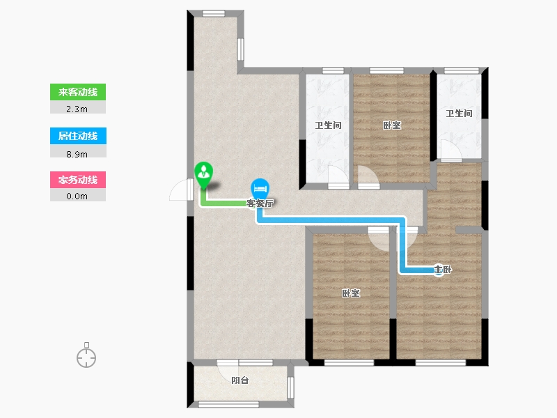 辽宁省-营口市-富甲·甲天下-112.00-户型库-动静线