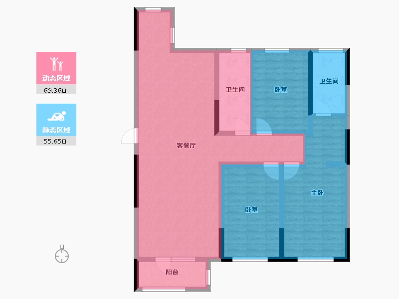 辽宁省-营口市-富甲·甲天下-112.00-户型库-动静分区