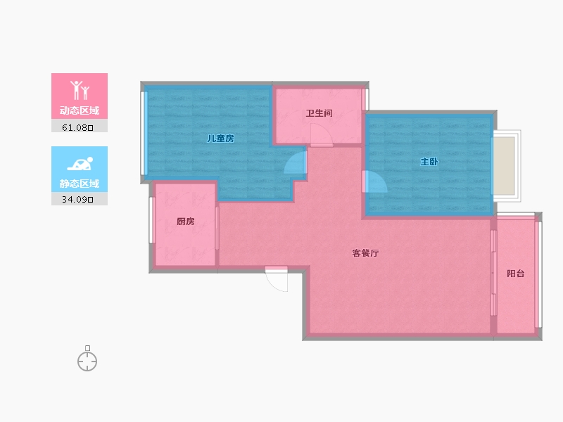 江苏省-苏州市-明珠佳苑-100.00-户型库-动静分区