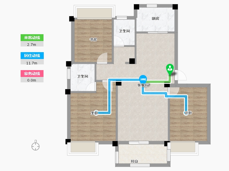 安徽省-宿州市-嘉泰·龙城壹号·爱丁堡-85.56-户型库-动静线