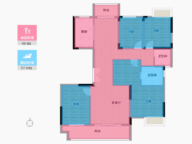 江西省-赣州市-金鹏小留园-111.12-户型库-动静分区