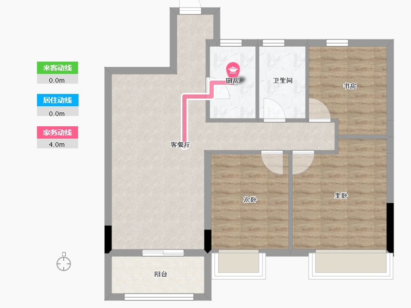 安徽省-宿州市-嘉泰·龙城壹号·爱丁堡-74.36-户型库-动静线