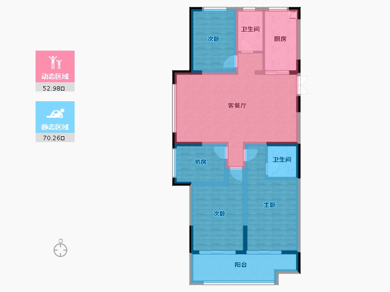 山东省-潍坊市-润东华府壹号-110.00-户型库-动静分区