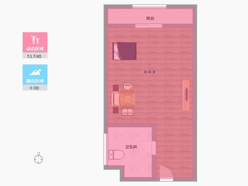 湖北省-咸宁市-港森梅园豪庭-46.18-户型库-动静分区