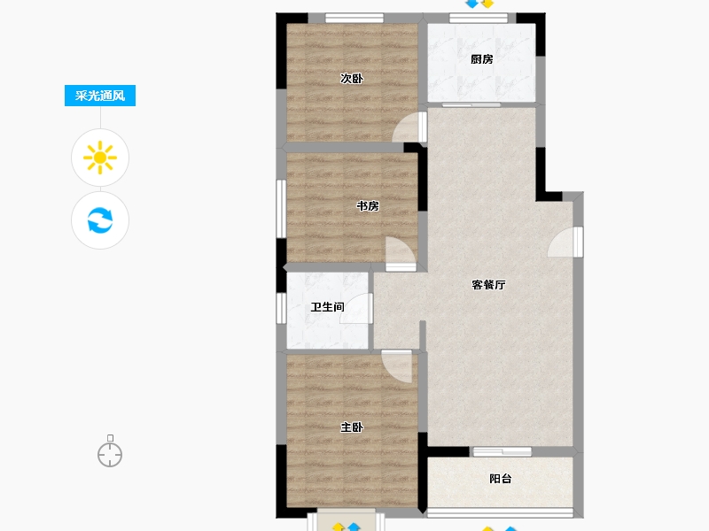 山西省-运城市-舜都首府-81.53-户型库-采光通风