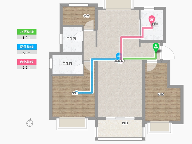 安徽省-合肥市-远洋庐玥风景-84.00-户型库-动静线