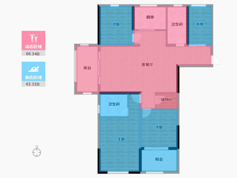 安徽省-铜陵市-城投·聚秀嘉园-116.42-户型库-动静分区