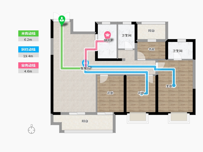 山西省-运城市-运城吾悦广场-110.67-户型库-动静线