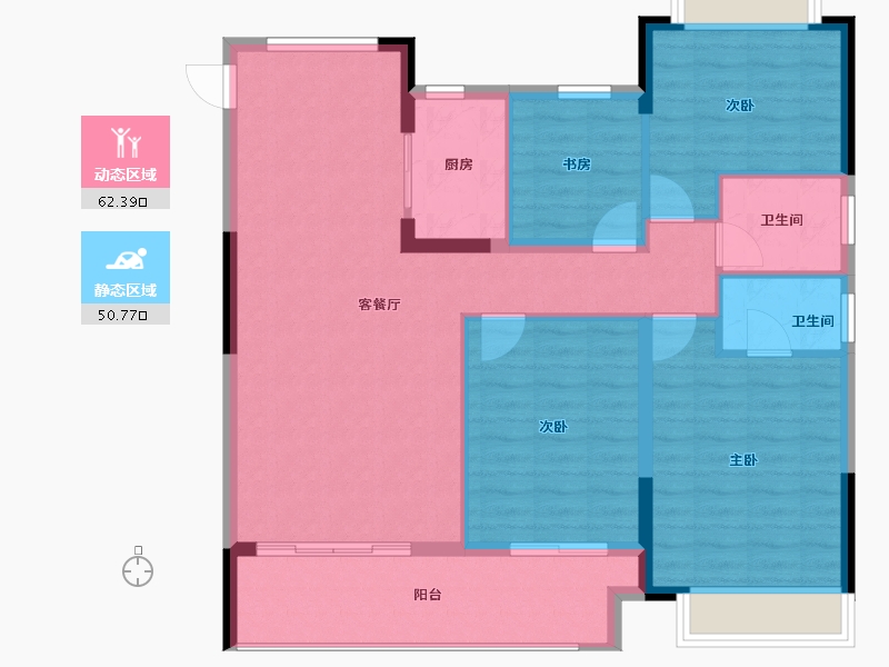 江西省-上饶市-开元·悦湖湾-102.86-户型库-动静分区