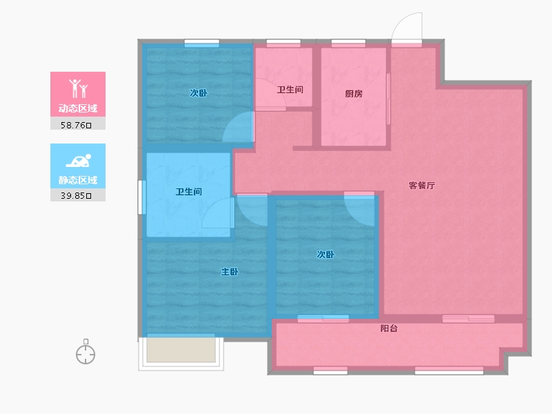 江西省-上饶市-长运·文博府-87.88-户型库-动静分区