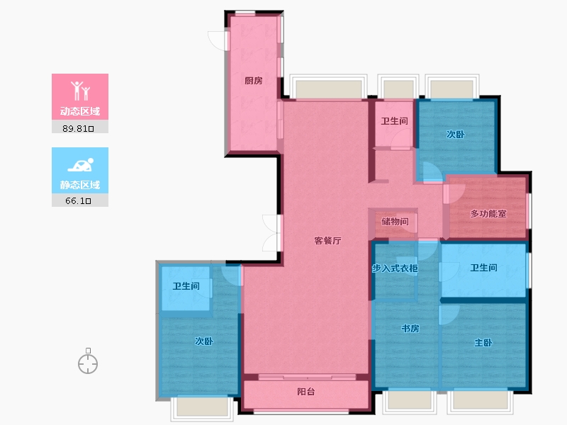 上海-上海市-凯利·海华府-138.96-户型库-动静分区