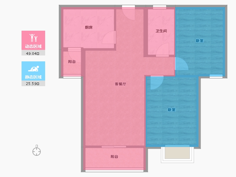 河北省-廊坊市-丽嘉·新航城-67.20-户型库-动静分区