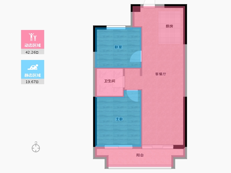 福建省-厦门市-禹洲联发璟阅城·学府1号-56.00-户型库-动静分区