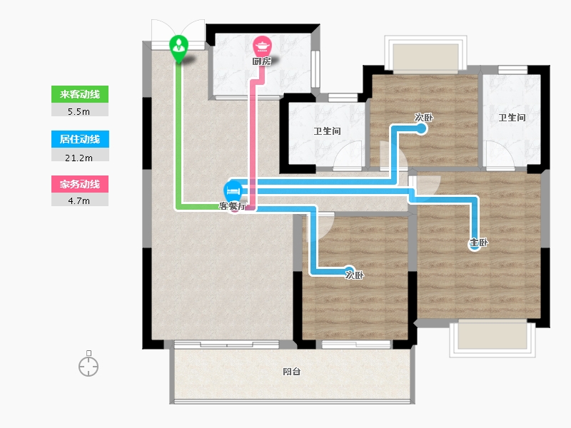 江西省-上饶市-三水·金麟府-88.01-户型库-动静线