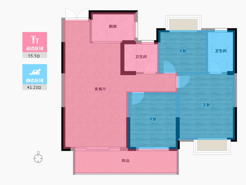 江西省-上饶市-三水·金麟府-88.01-户型库-动静分区