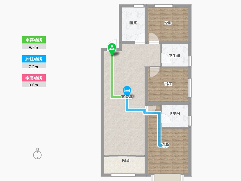 河北省-廊坊市-德荣·文璟-88.80-户型库-动静线