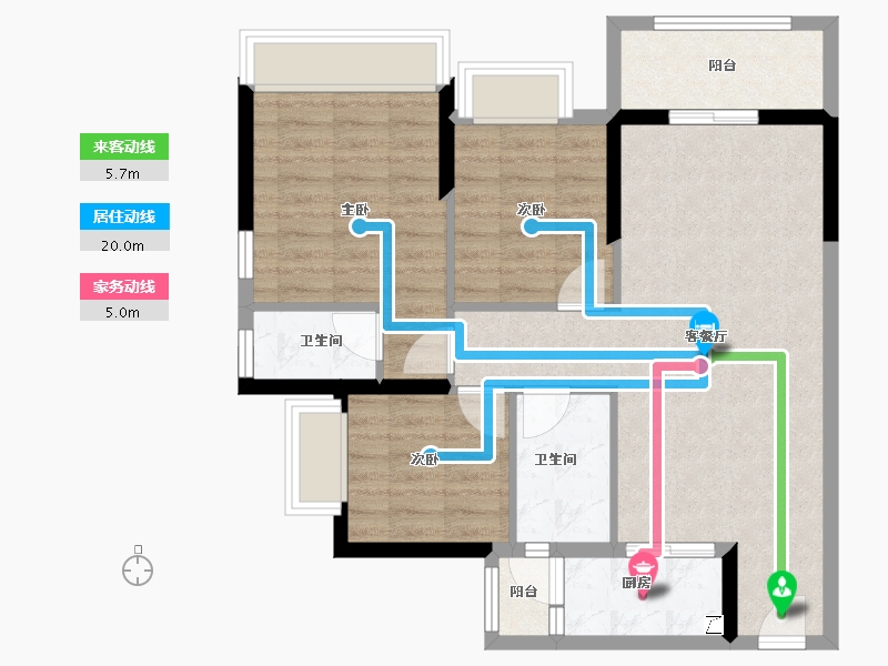 广东省-湛江市-华达北斗华庭-80.02-户型库-动静线