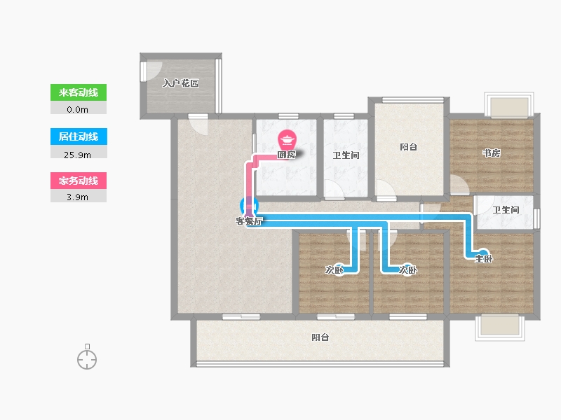 广西壮族自治区-贺州市-悦城壹號院-128.86-户型库-动静线