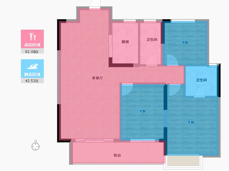 江西省-上饶市-开元·悦湖湾-94.77-户型库-动静分区