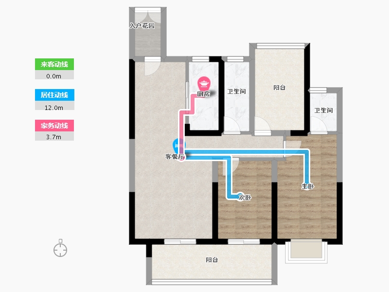 广西壮族自治区-贺州市-悦城阳光城-78.00-户型库-动静线