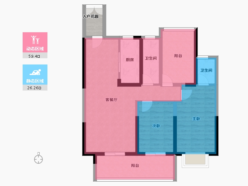 广西壮族自治区-贺州市-悦城阳光城-78.00-户型库-动静分区