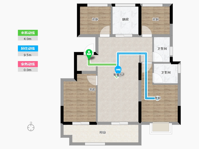 安徽省-安庆市-高速菱湖公馆-94.96-户型库-动静线