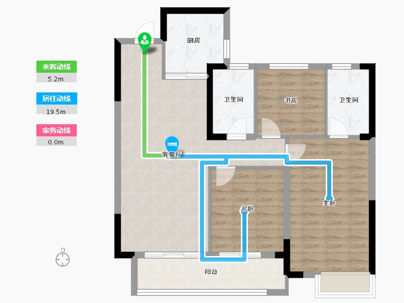 江西省-上饶市-蓝城·明月江南-92.76-户型库-动静线