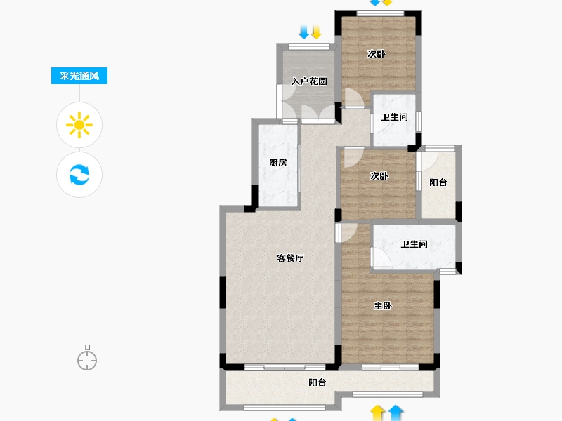 广东省-云浮市-远大美域小镇-106.66-户型库-采光通风