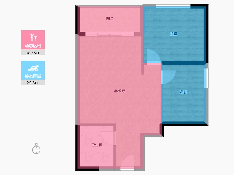 广东省-佛山市-金锠花园-53.21-户型库-动静分区