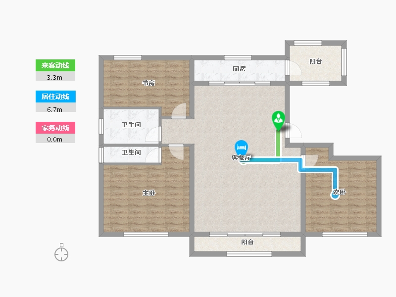 宁夏回族自治区-银川市-和佳居东区-111.43-户型库-动静线