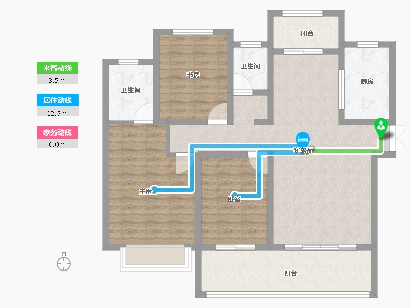 河南省-驻马店市-名门状元府-97.23-户型库-动静线