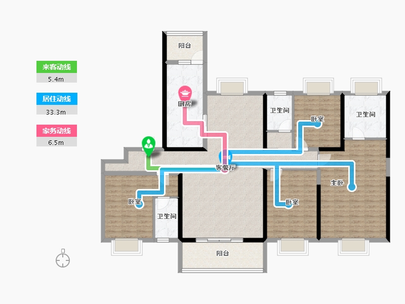 广东省-揭阳市-普宁碧桂园豪园-157.60-户型库-动静线