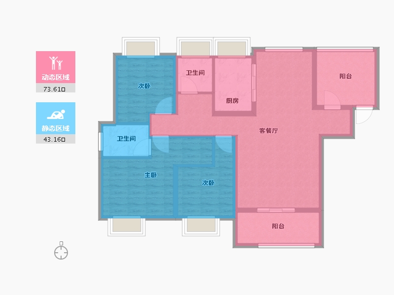 江西省-上饶市-长运·文博府-104.56-户型库-动静分区