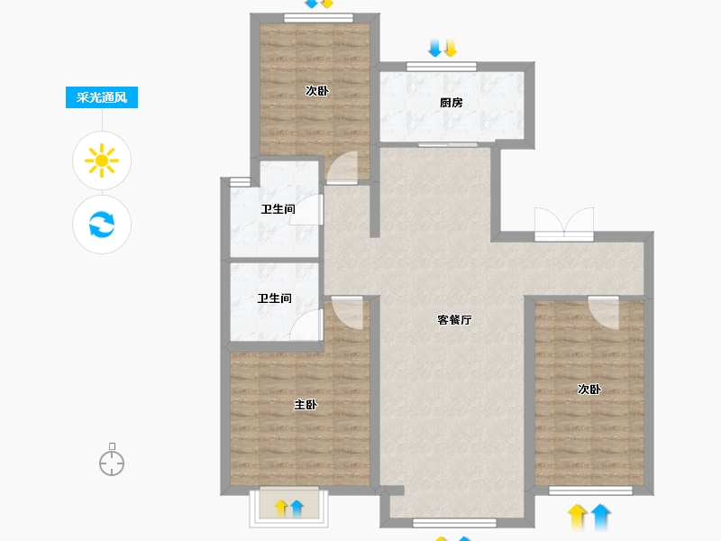 天津-天津市-京能海语城(=期)-99.20-户型库-采光通风