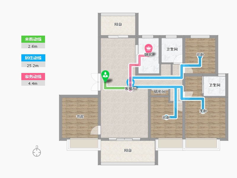 山东省-临沂市-親和家源-111.44-户型库-动静线