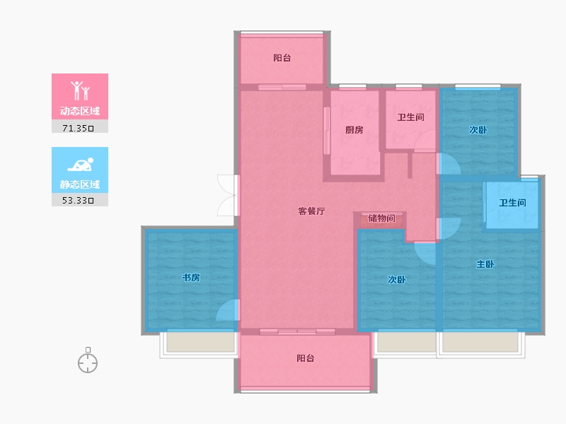 山东省-临沂市-親和家源-111.44-户型库-动静分区