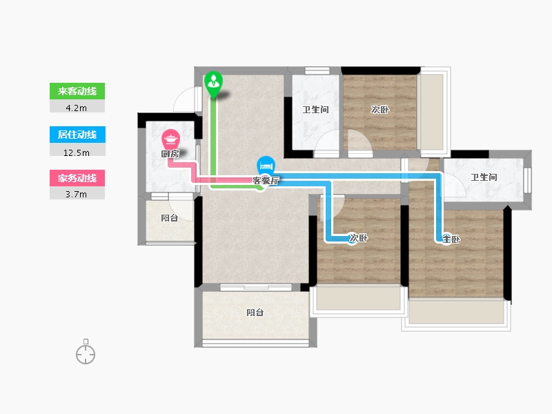 四川省-乐山市-银丰·玖熙堂-67.26-户型库-动静线