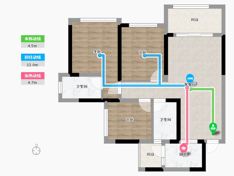 四川省-乐山市-银丰·玖熙堂-76.57-户型库-动静线