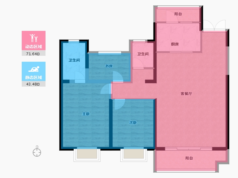 山西省-运城市-运城吾悦广场-103.62-户型库-动静分区