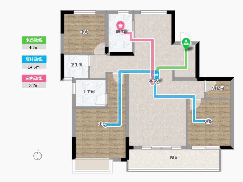 江西省-上饶市-蓝城·明月江南-97.77-户型库-动静线