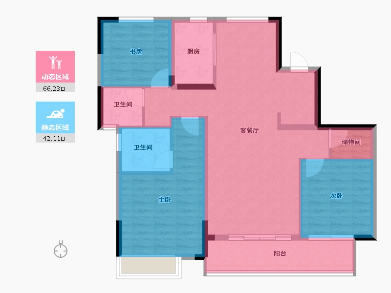 江西省-上饶市-蓝城·明月江南-97.77-户型库-动静分区